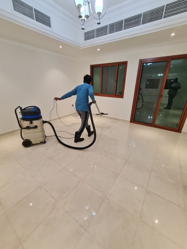 Floor deep-clean after renovation