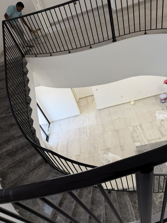 New villa finishing and handover: staircase