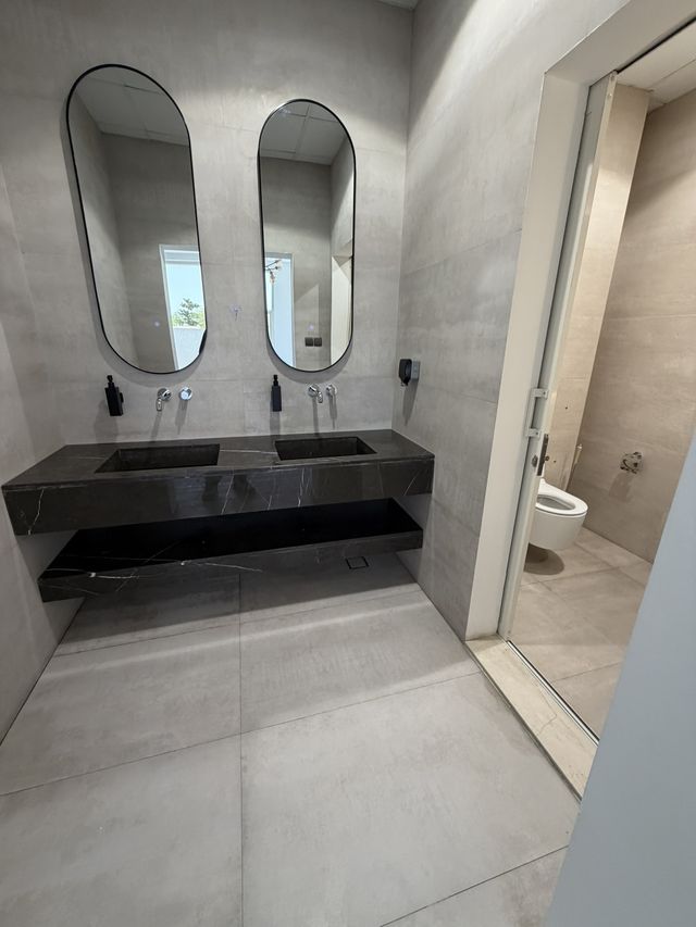 New villa finishing and handover: double vanity
