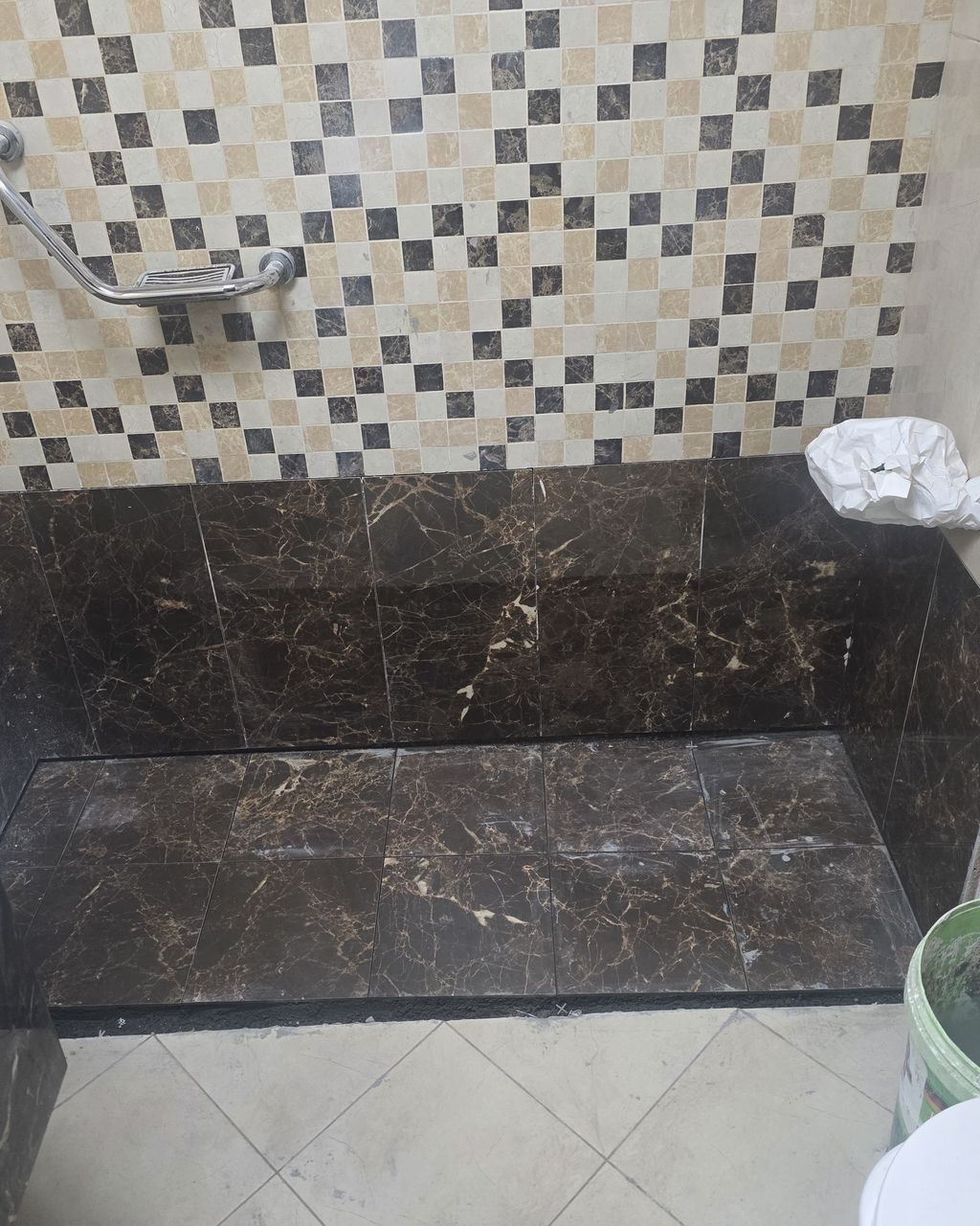 Before: Glass shower screen fitted