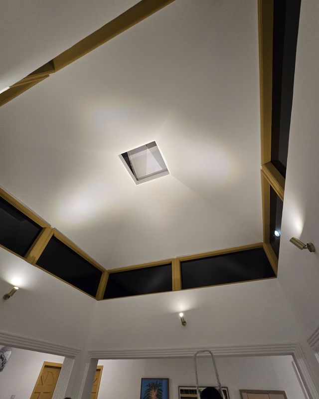 After: Ceiling rebuilt around a new skylight